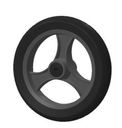 TOPRO Front wheel PUR for carbon rollator