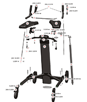 Exploded view with spare parts TOPRO Taurus H Premium